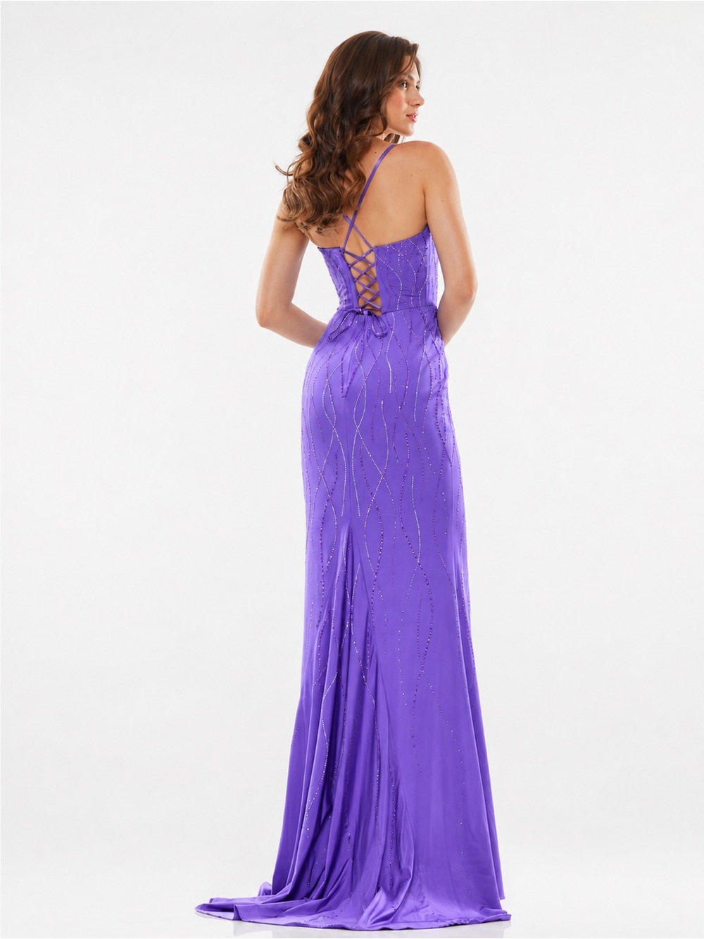 NWT Glow By Colors G1052 Gown in Ultra Violet ~ Size 22 | MSRP $498 - Picture 5 of 5
